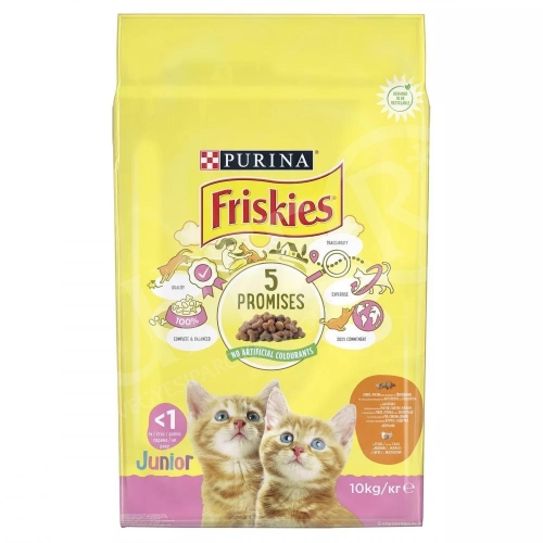 Száraz macska eledel 10kg csirkehús + tej + zöldség Friskies Junior