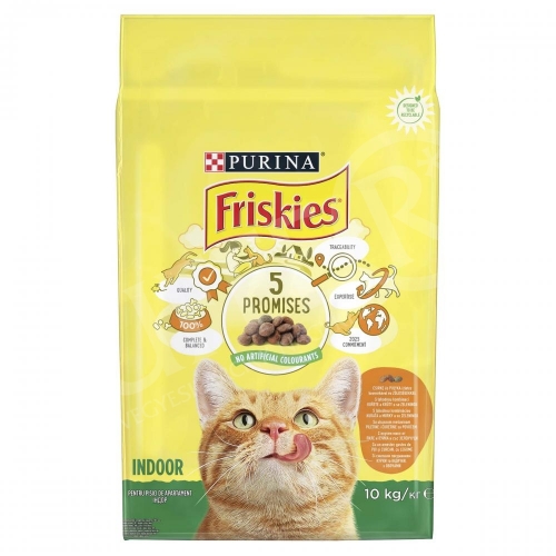 Száraz macska eledel 10kg csirkehús + zöldség Friskies Indoor